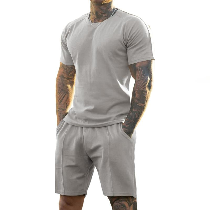 Men Fashion Workout Shirt & Short Set
