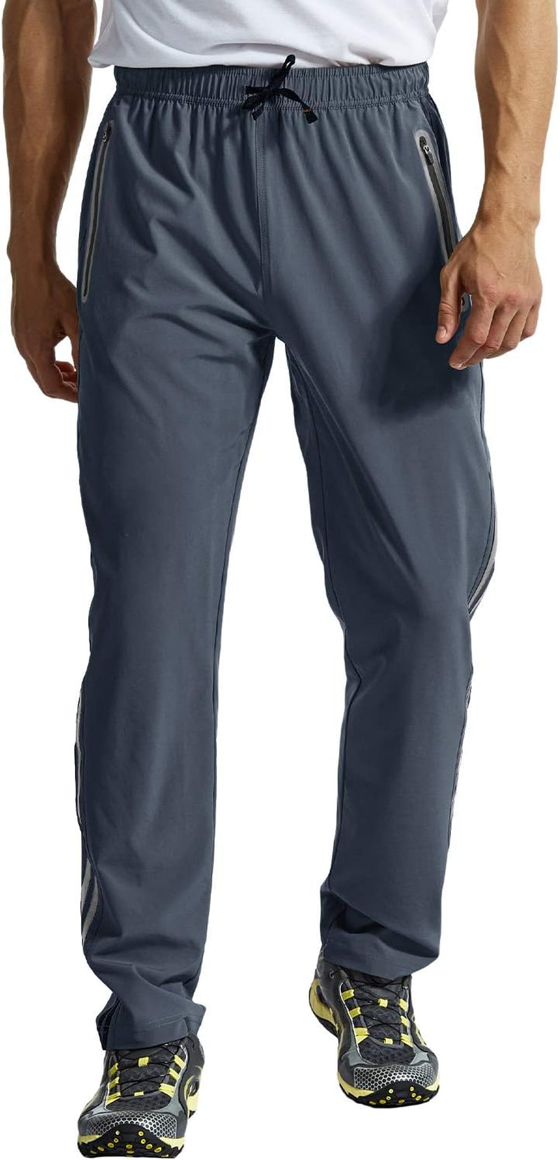 Men'S Sweatpants Zipper Pockets Lightweight Exercise Pants Running Workout Sports