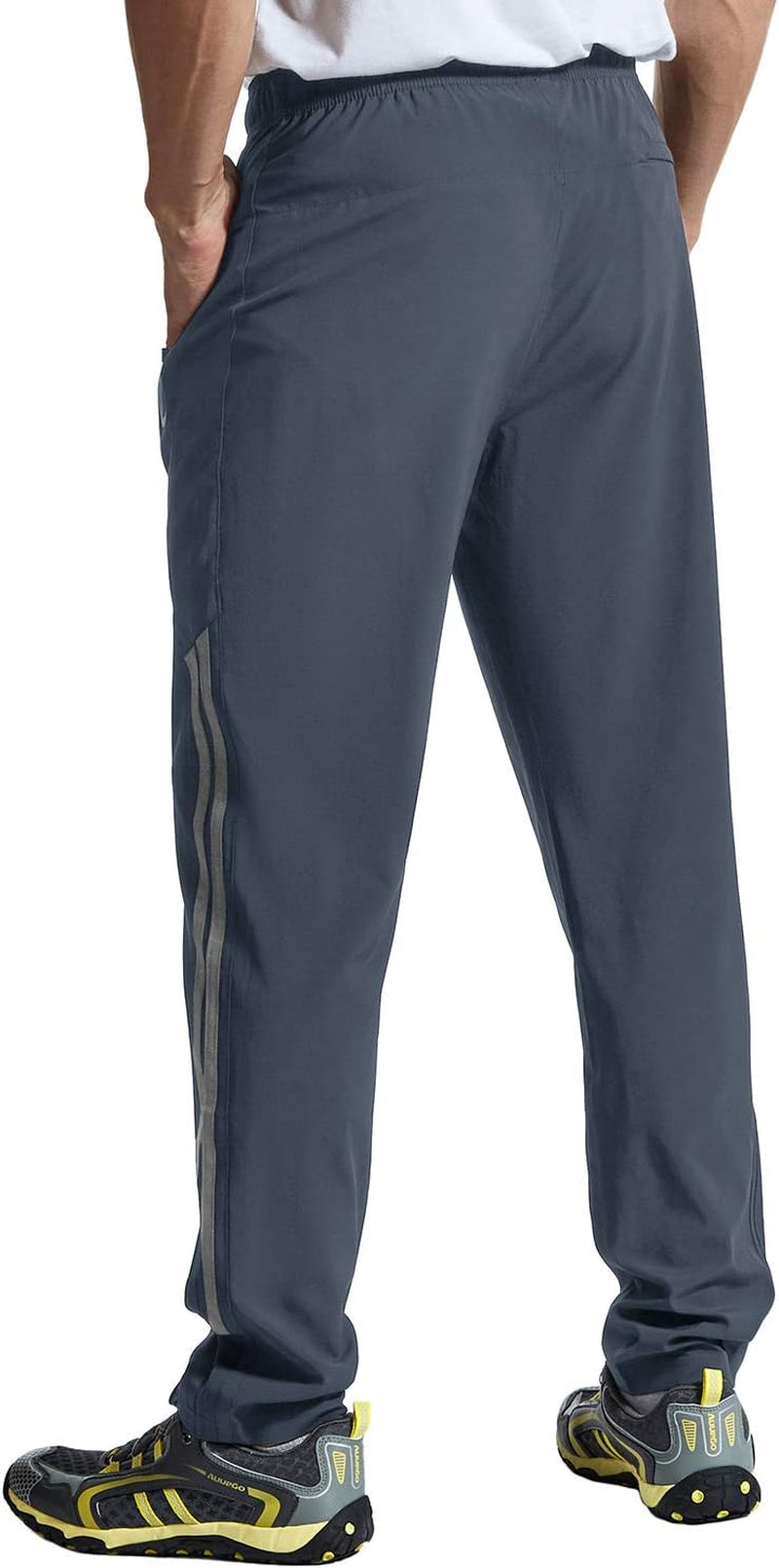 Men'S Sweatpants Zipper Pockets Lightweight Exercise Pants Running Workout Sports