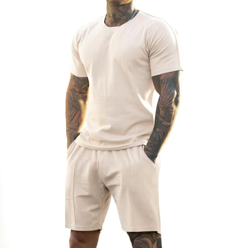 Men Fashion Workout Shirt & Short Set