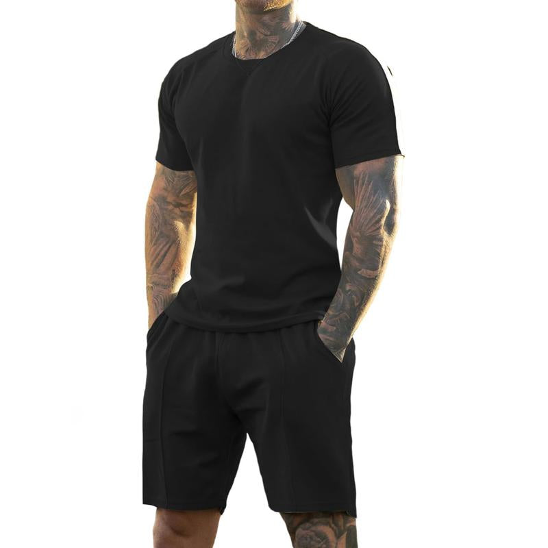 Men Fashion Workout Shirt & Short Set