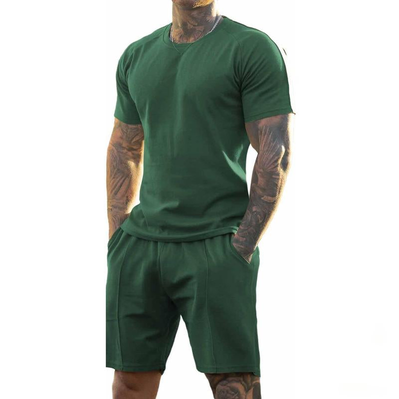 Men Fashion Workout Shirt & Short Set