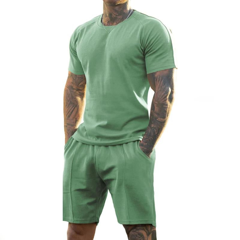 Men Fashion Workout Shirt & Short Set