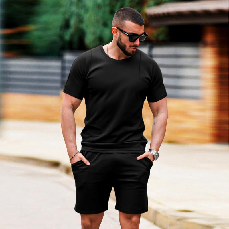 Men Fashion Workout Shirt & Short Set