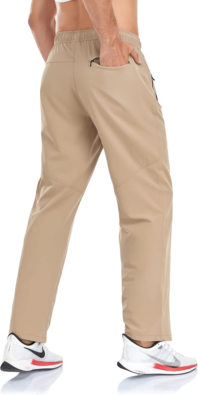 Men'S Lightweight Pants with Zipper Pockets Quick Dry Workout Athletic Travel Pants