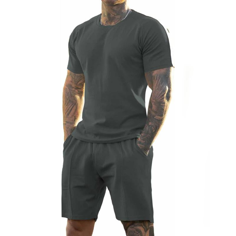 Men Fashion Workout Shirt & Short Set