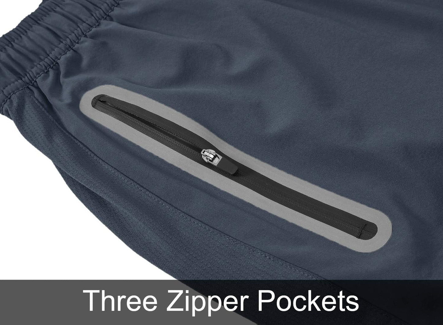 Men'S Sweatpants Zipper Pockets Lightweight Exercise Pants Running Workout Sports