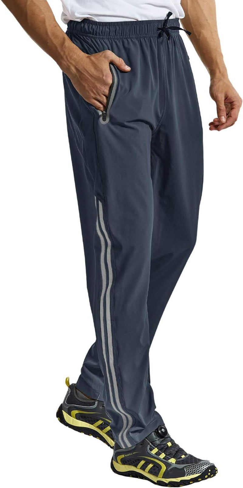 Men'S Sweatpants Zipper Pockets Lightweight Exercise Pants Running Workout Sports