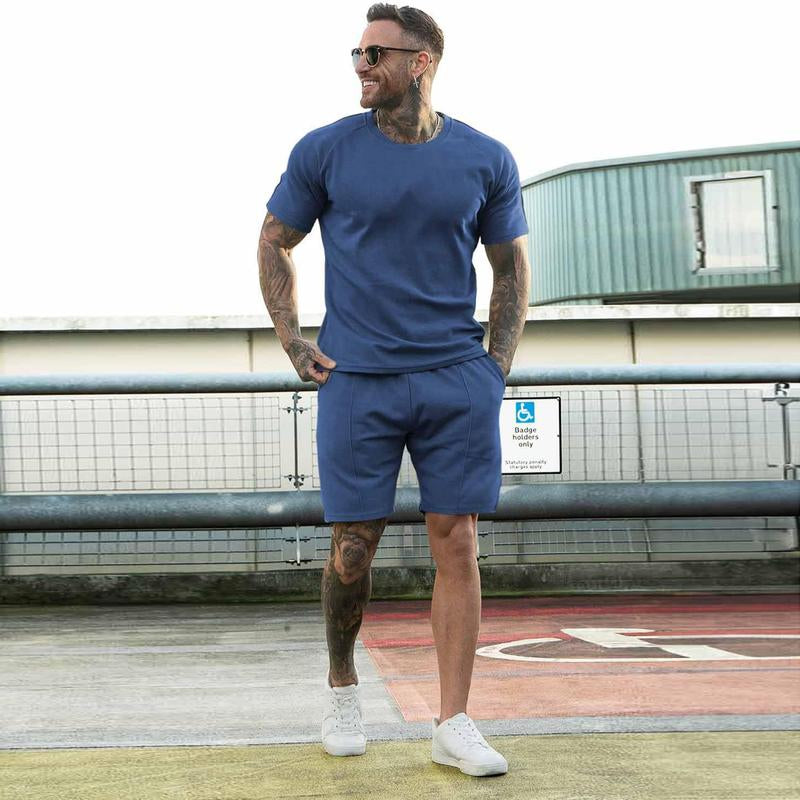 GINGTTO Mens Short Sets 2 Piece Outfits Fashion Summer Tracksuits Casual Set