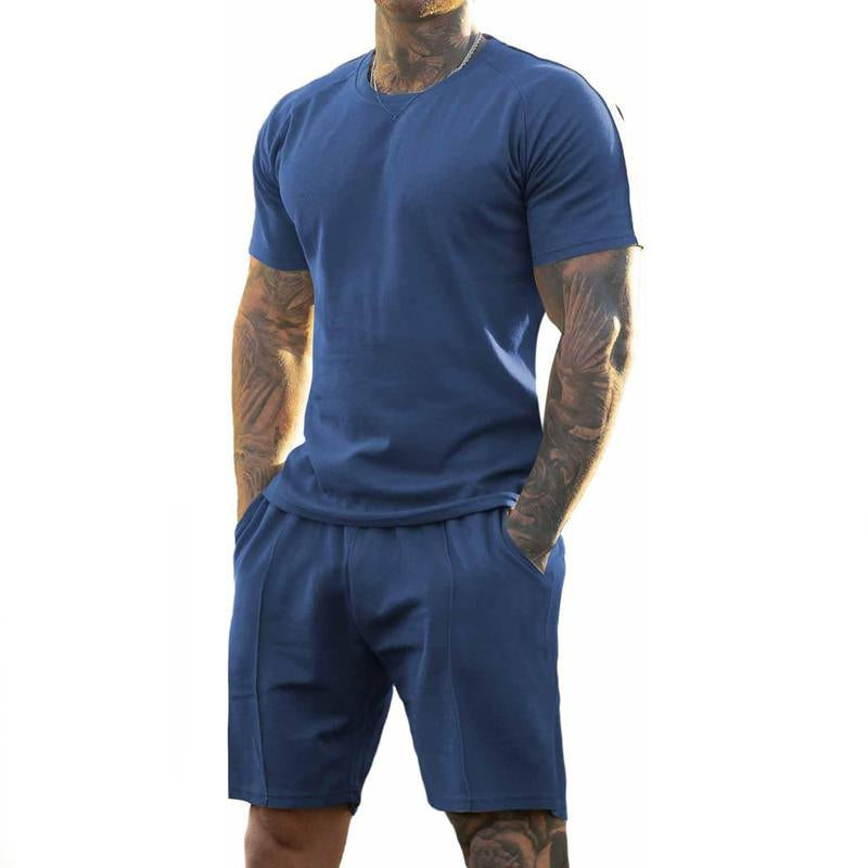 Men Fashion Workout Shirt & Short Set