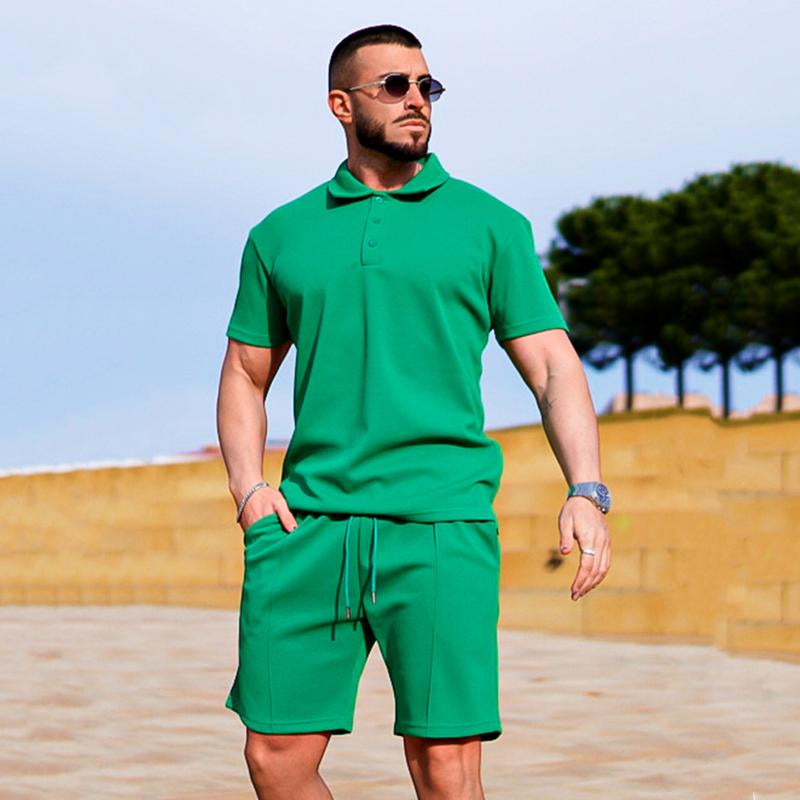 Men Fashion Workout Shirt & Short Set