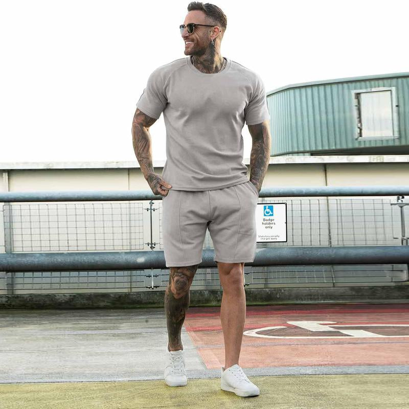 GINGTTO Mens Short Sets 2 Piece Outfits Fashion Summer Tracksuits Casual Set